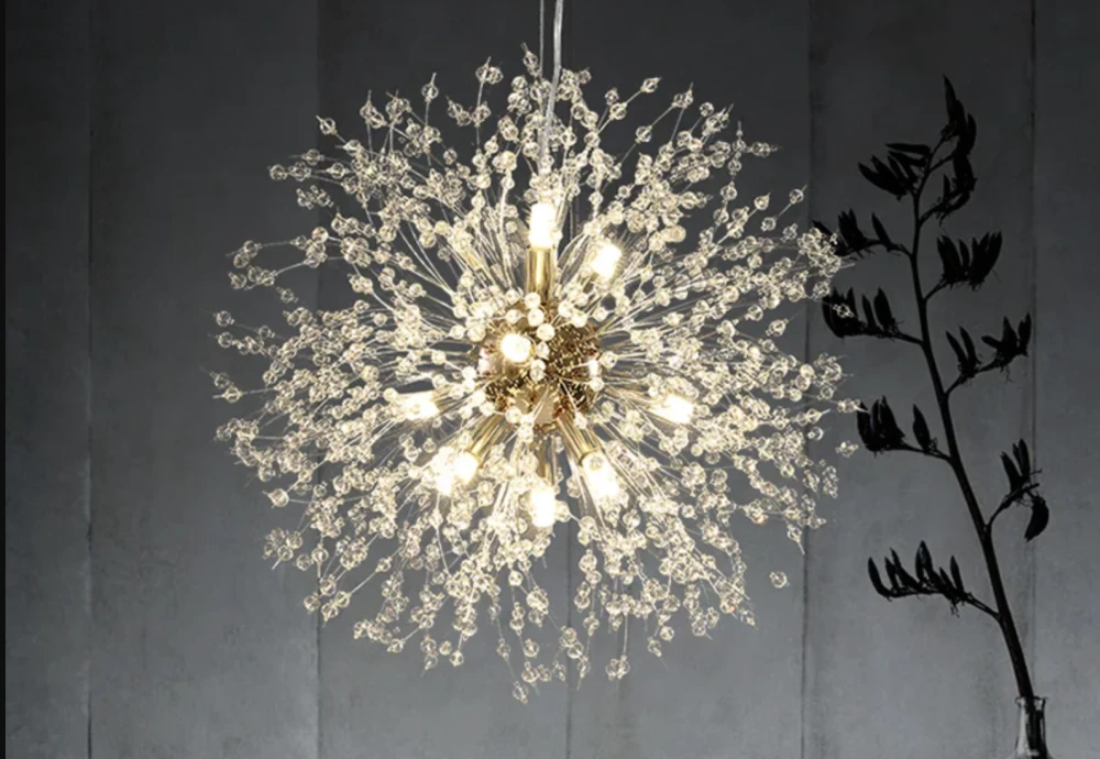 crystal chandelier in dining room