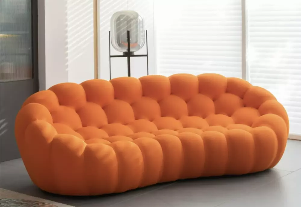 orange bubble couch